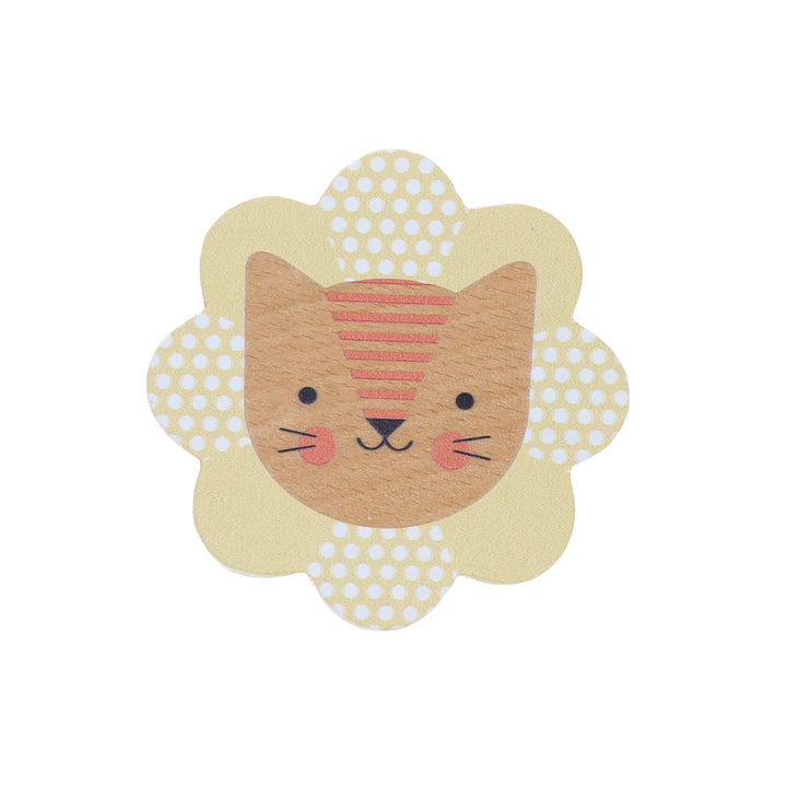 Petit Collage Lion Rattle Multi-Coloured