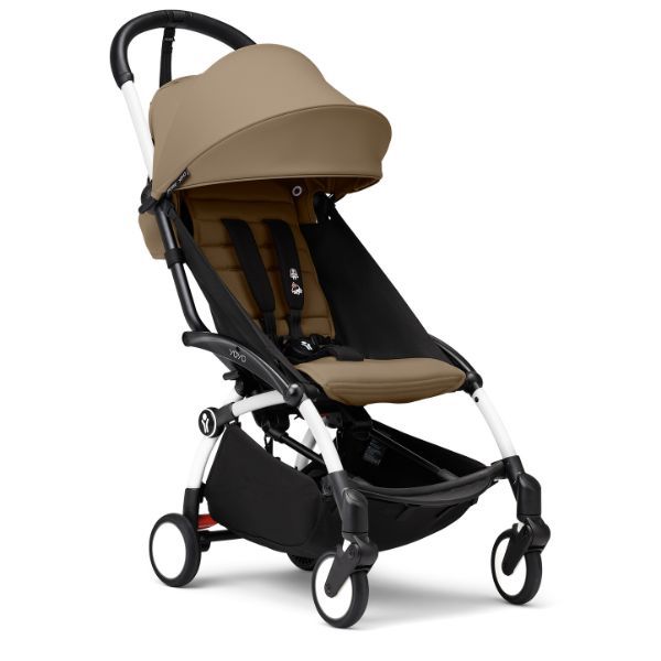 Stokke YOYO 3 Stroller White Frame with Toffee Colour Pack