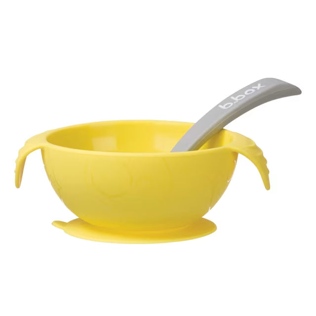 B.Box Silicone Bowl + Spoon - Lemon Sherbet