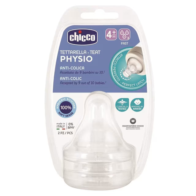 Chicco Perfect 5 Teat (2pk)-Fast (4m+)