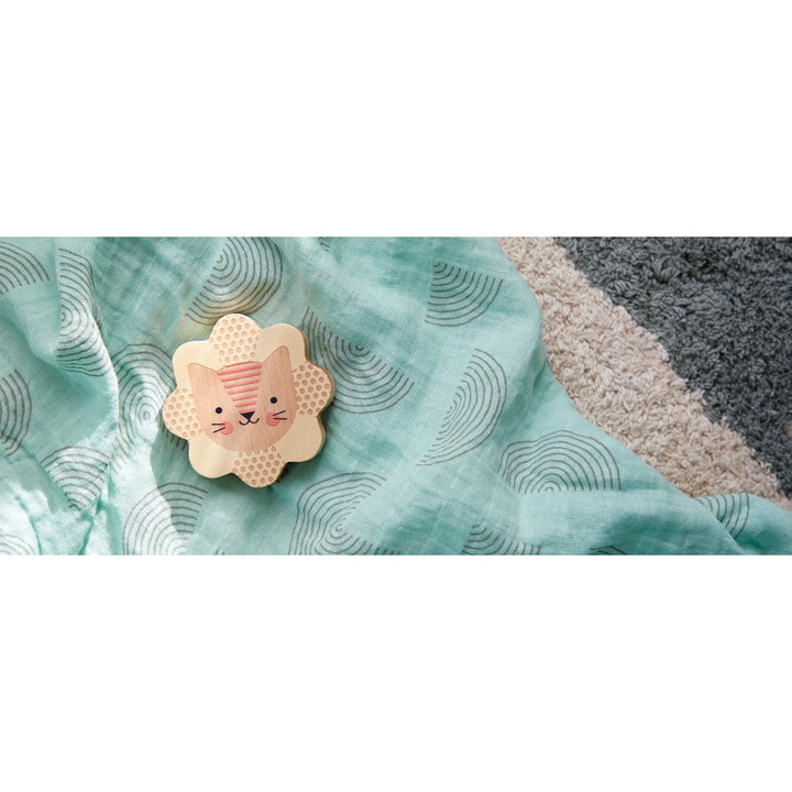 Petit Collage Lion Rattle Multi-Coloured