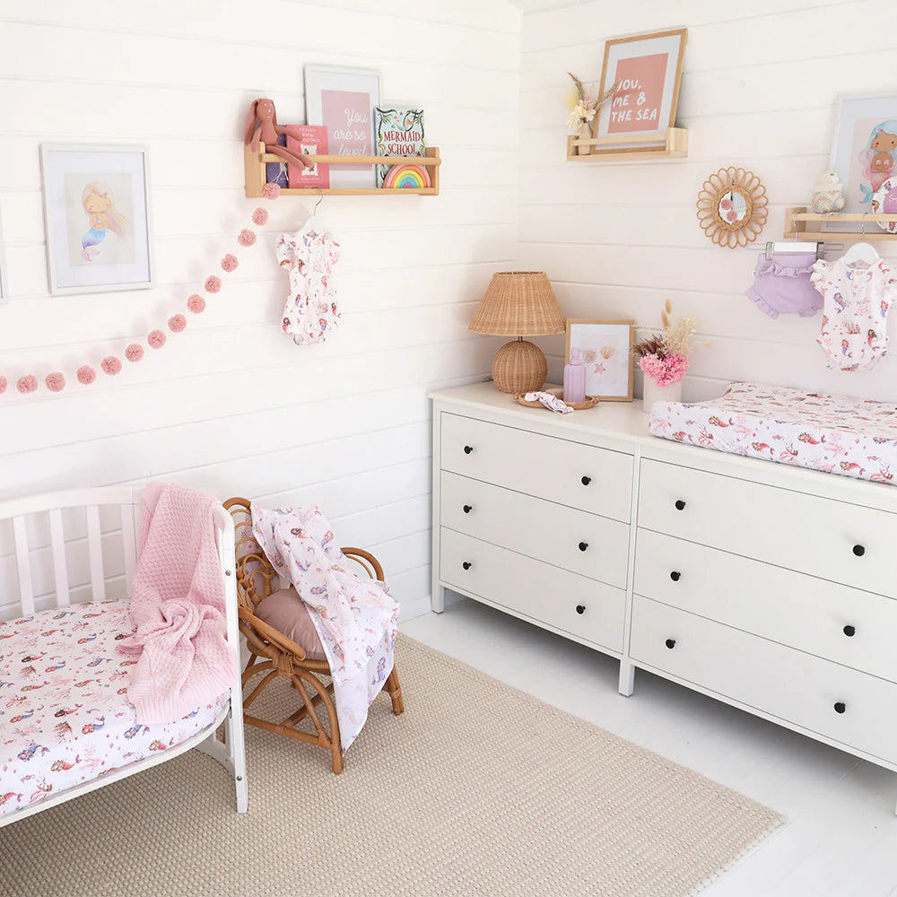 Bassinet Sheet / Change Pad Cover - Mermaid