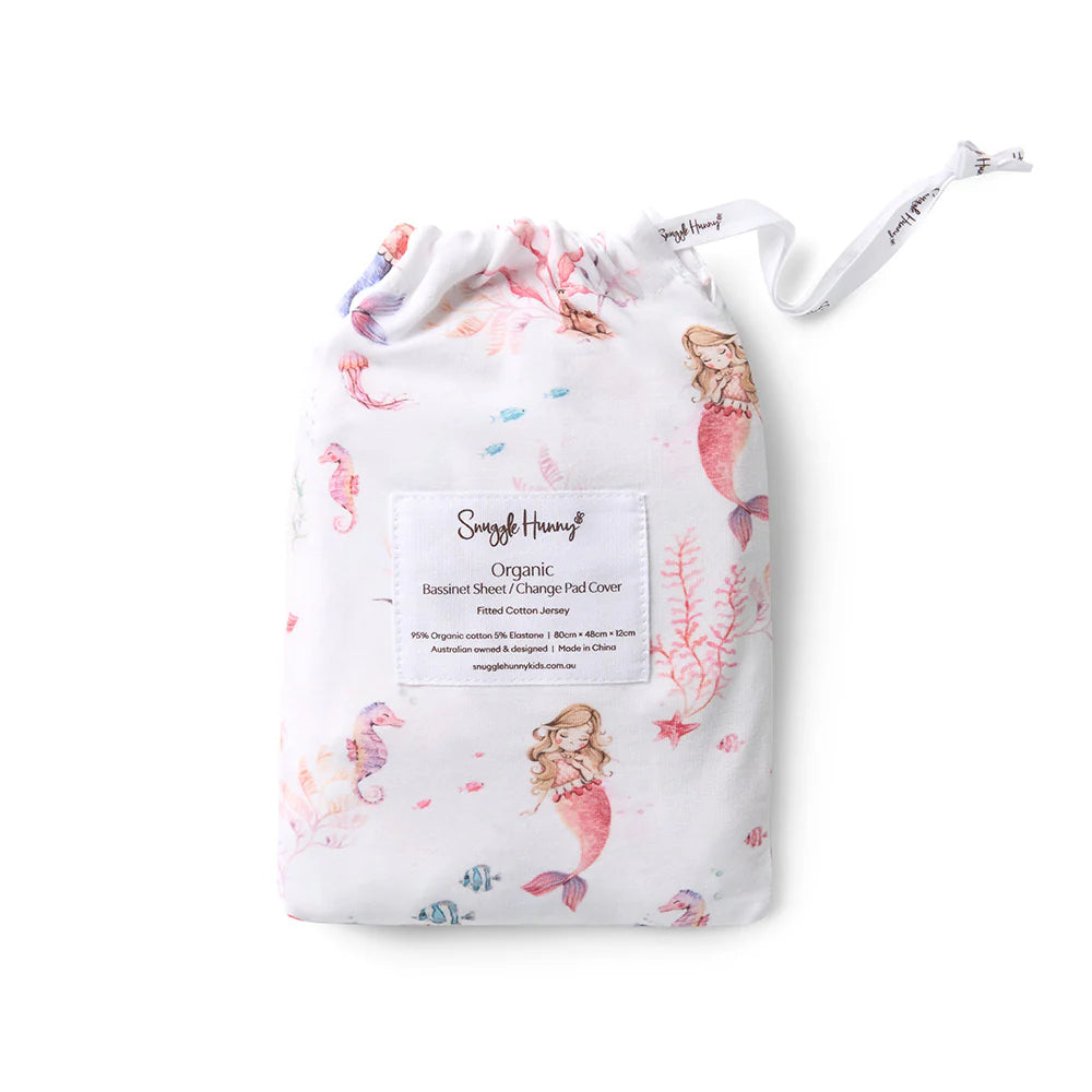 Bassinet Sheet / Change Pad Cover - Mermaid