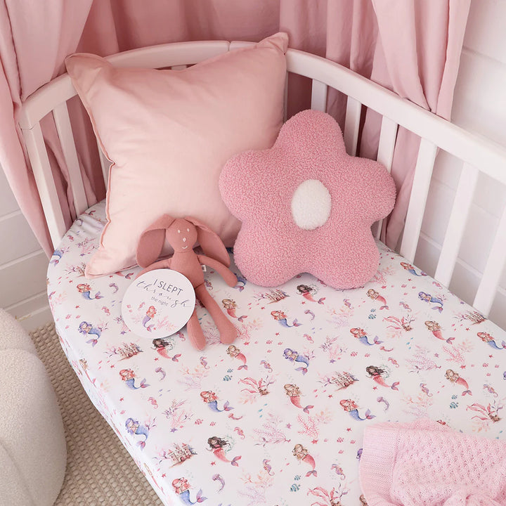 Fitted Cot Sheet - Mermaid