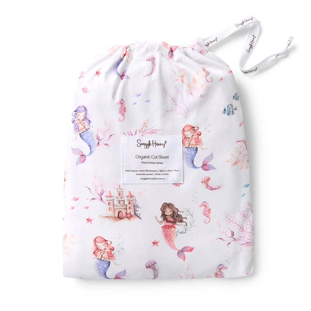 Fitted Cot Sheet - Mermaid