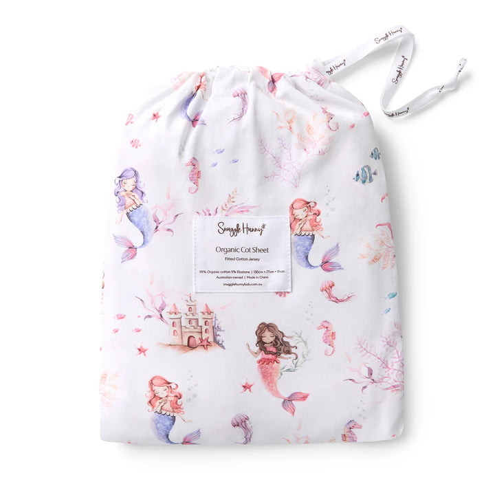 Fitted Cot Sheet - Mermaid