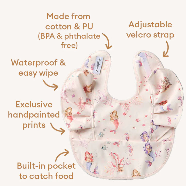 Snuggle Bib Waterproof - Mermaid Frill