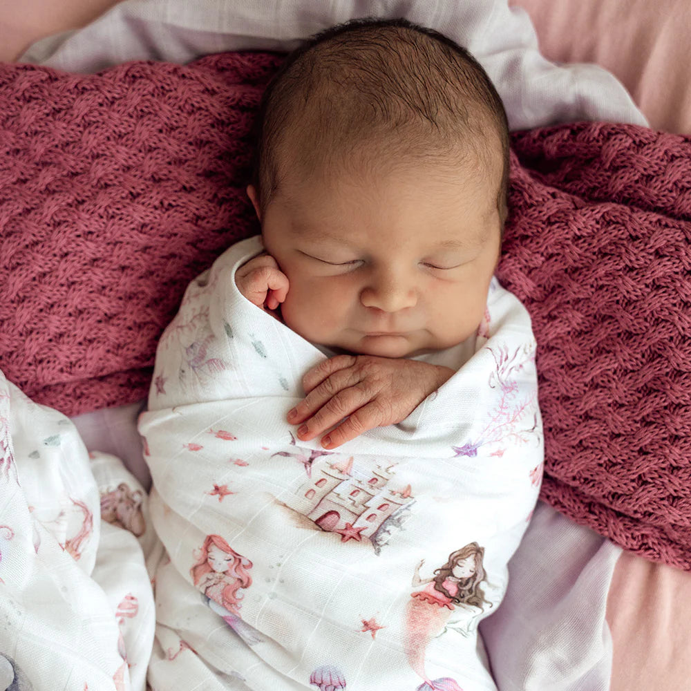 Organic Muslin Wrap - Mermaid