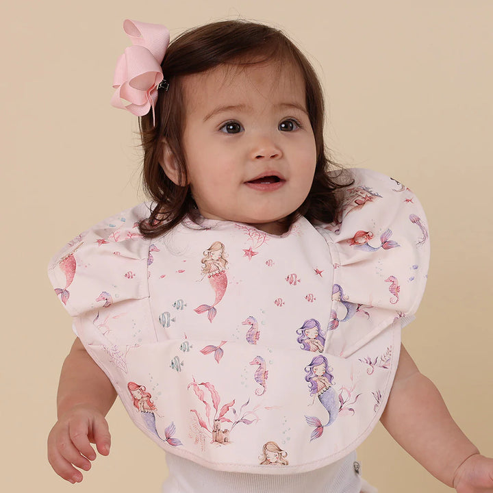 Snuggle Bib Waterproof - Mermaid Frill
