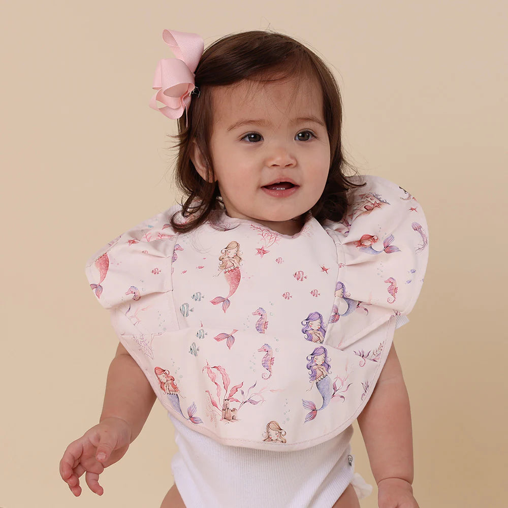 Snuggle Bib Waterproof - Mermaid Frill
