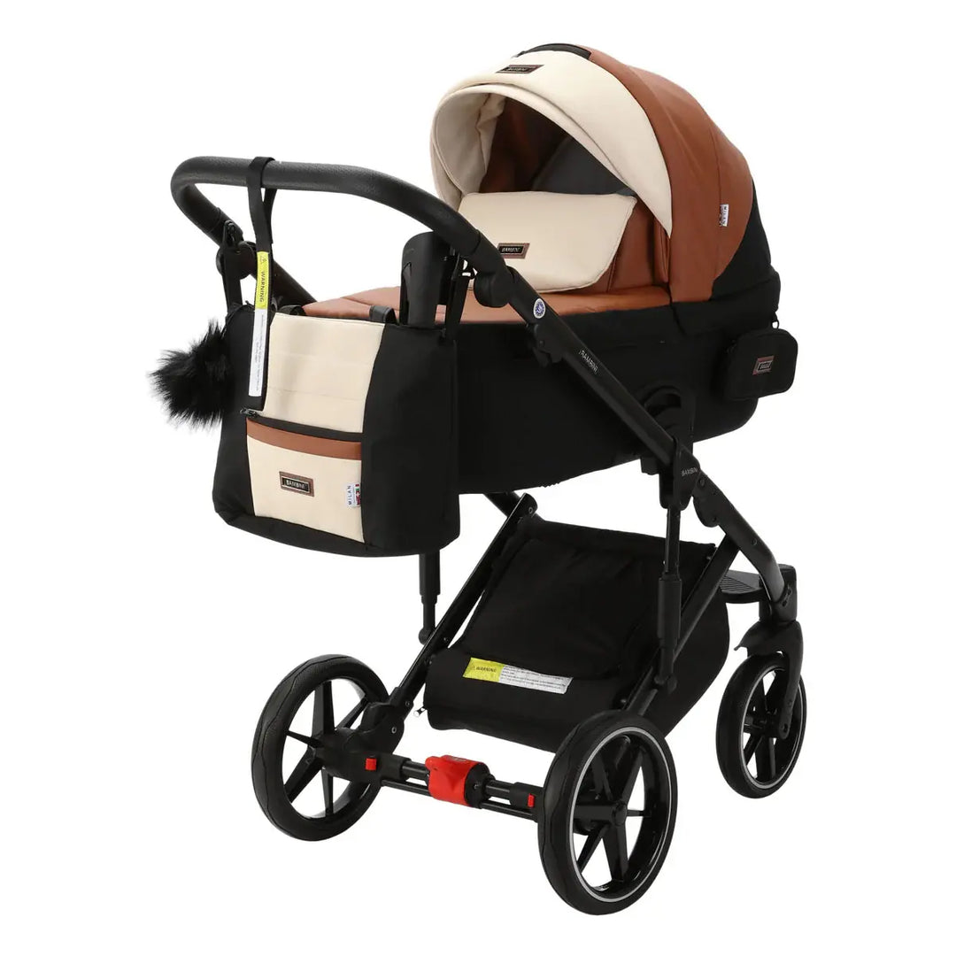 Bambini MILAN² Modern Pram - Black/Tan/Cream
