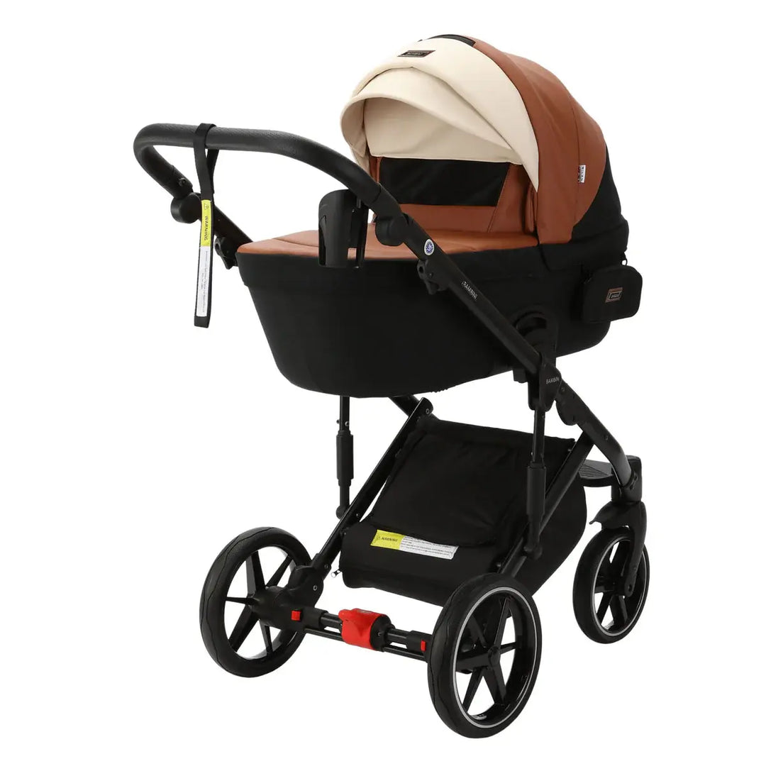 Bambini MILAN² Modern Pram - Black/Tan/Cream