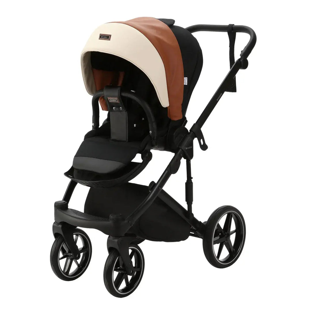 Bambini MILAN² Modern Pram - Black/Tan/Cream
