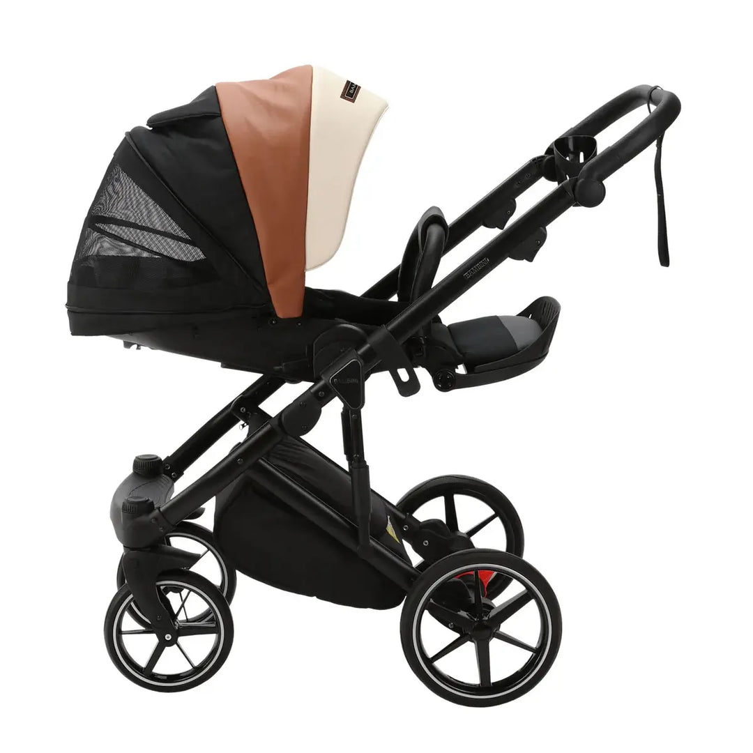 Bambini MILAN² Modern Pram - Black/Tan/Cream