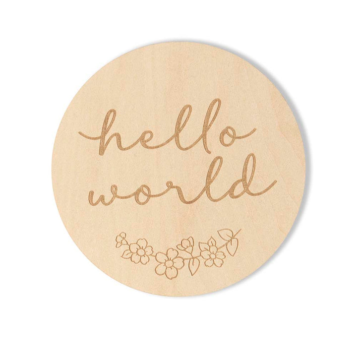 Snuggle Hunny Floral Wooden Milestone Cards