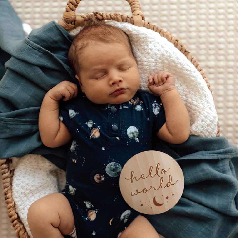 Snuggle Hunny Sun & Moon Wooden Milestone Cards