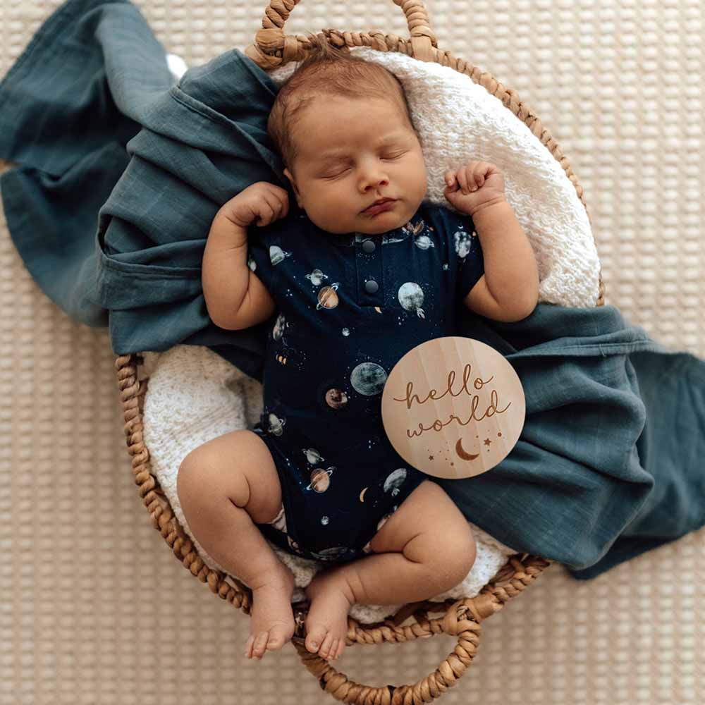 Snuggle Hunny Sun & Moon Wooden Milestone Cards