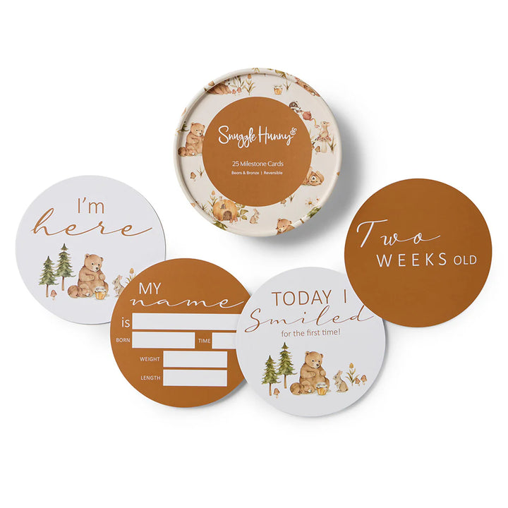 Reversible Milestone Cards - Bears & Bronze