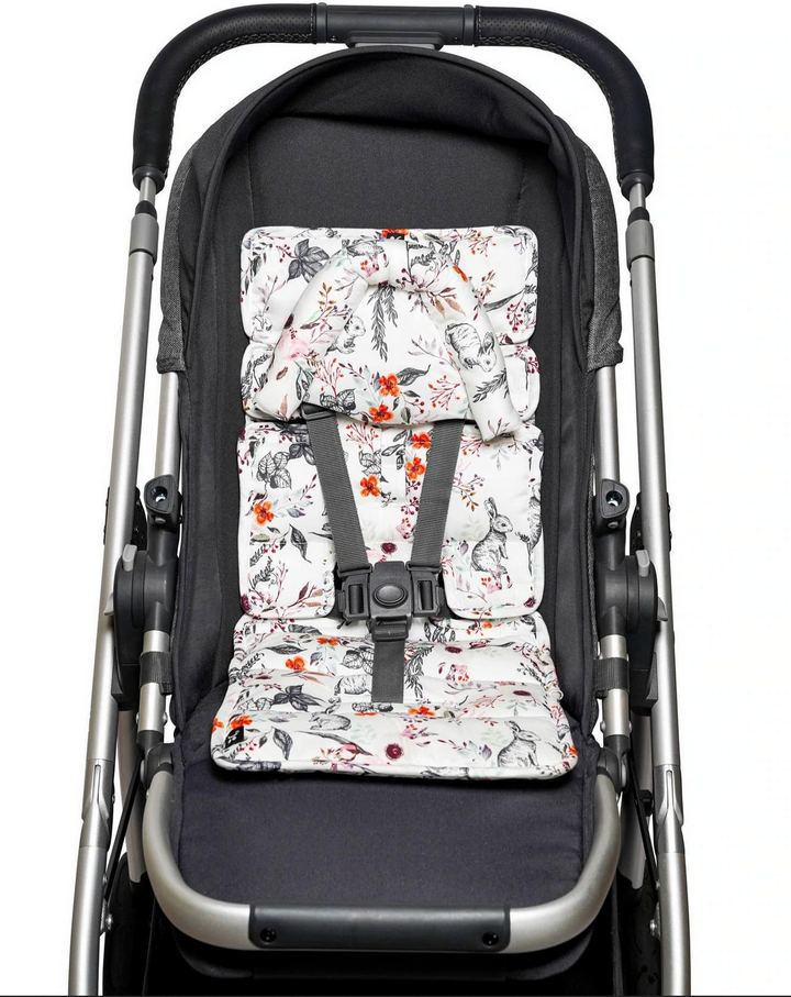 Outlookbaby Pram Liner with built in head support ENCHANTED BUNNIES