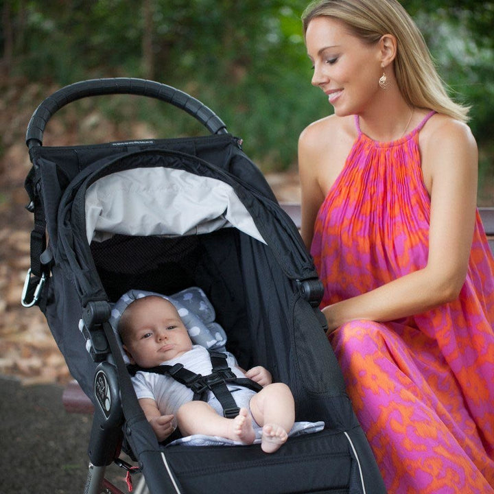 Outlookbaby Pram Liner with built in head support Grey Birds
