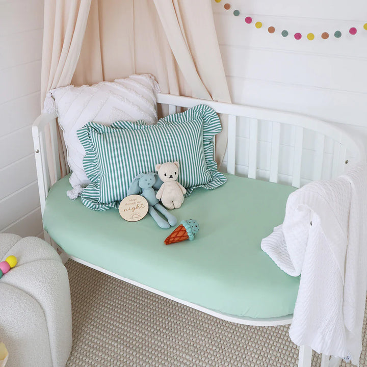 Snuggle Hunny Organic Fitted Cot Sheet - Mint