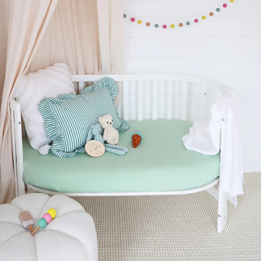 Snuggle Hunny Organic Fitted Cot Sheet - Mint