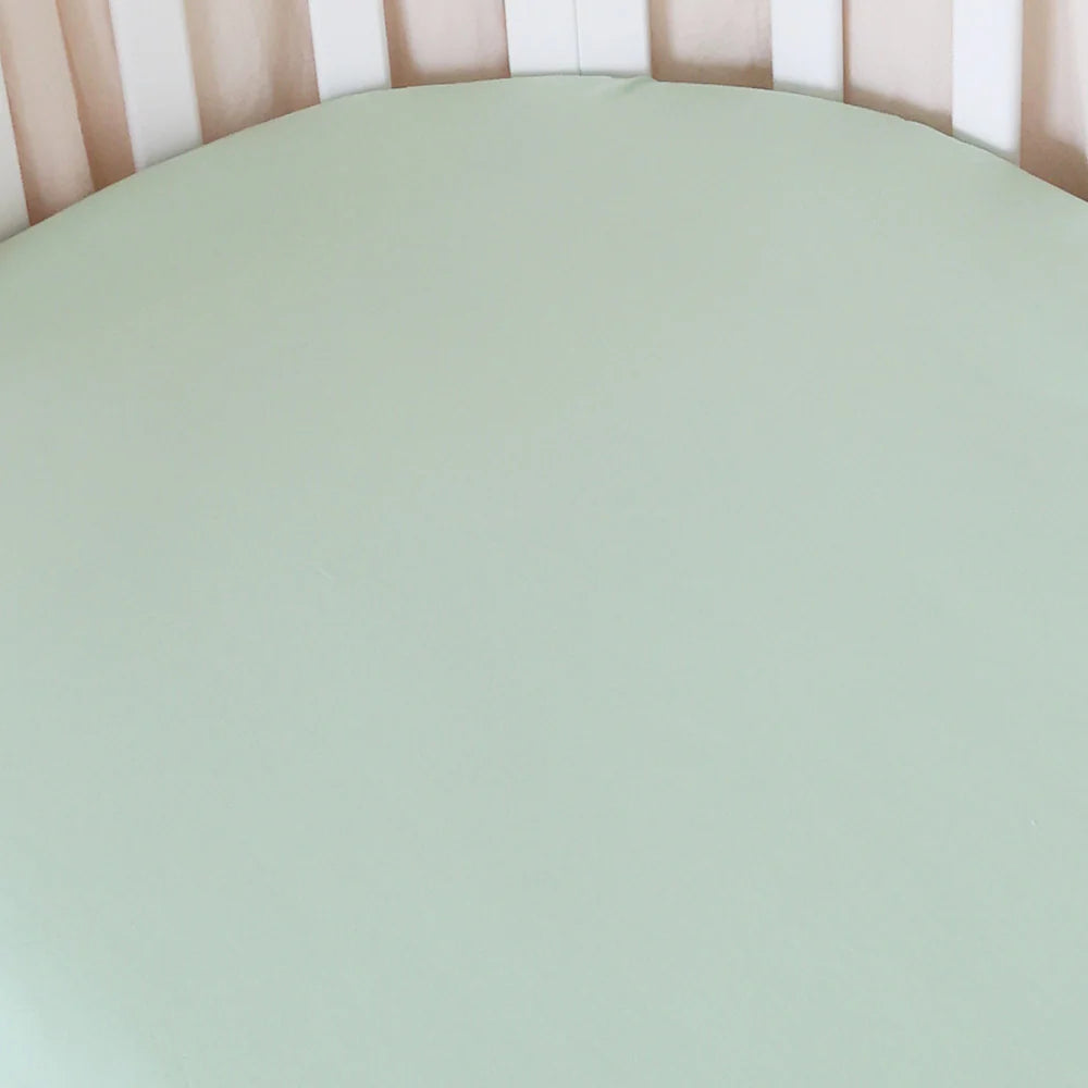 Snuggle Hunny Organic Fitted Cot Sheet - Mint