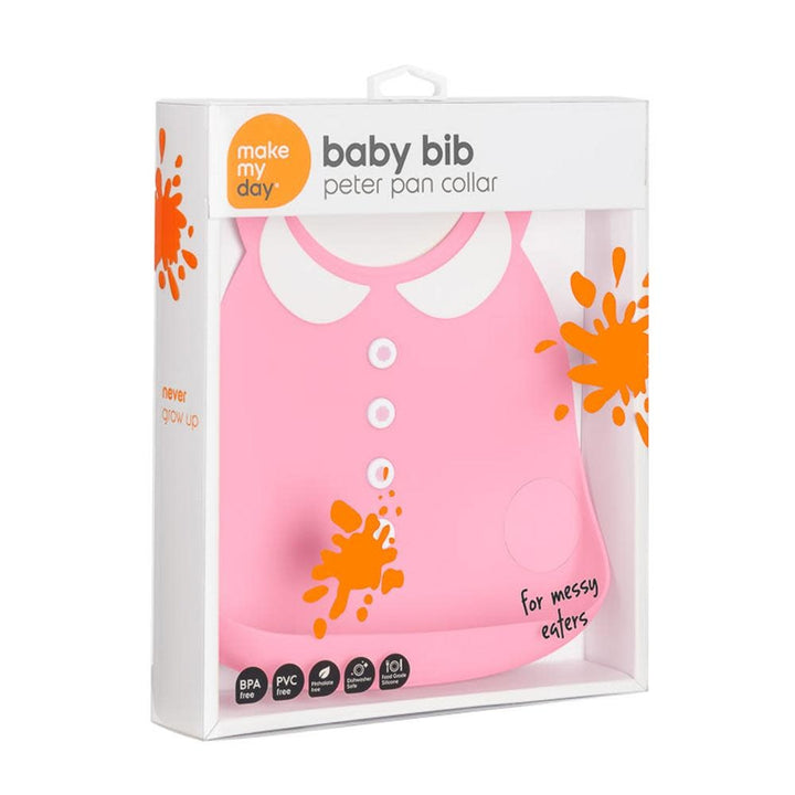 MAKE MY DAY BIB - PETER PAN PINK