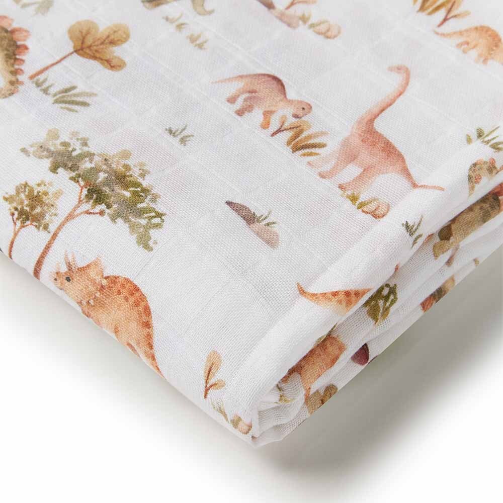 Organic Muslin Wrap-Dino