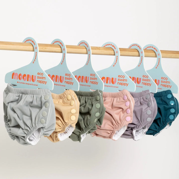 Moonu Swim Nappy - Steel
