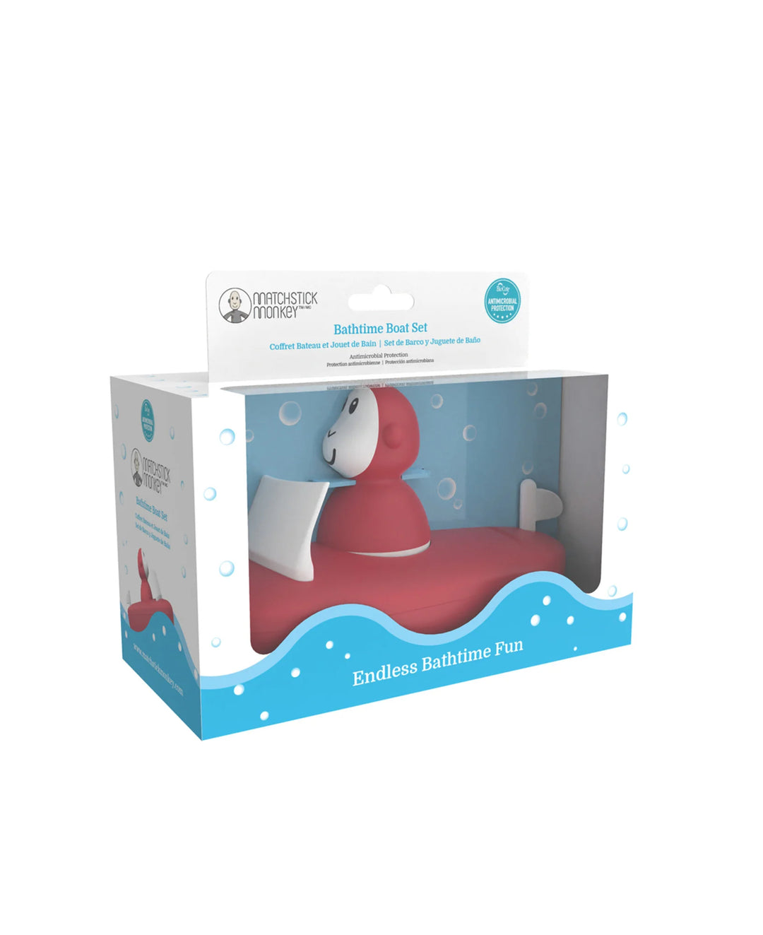 Matchstick Monkey Boat Set - Red