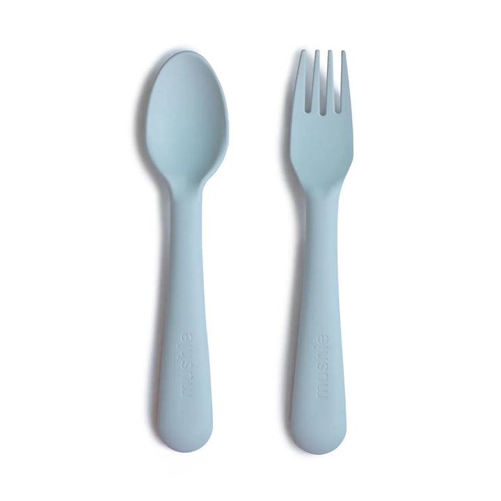 Mushie Fork & Spoon POWDER BLUE