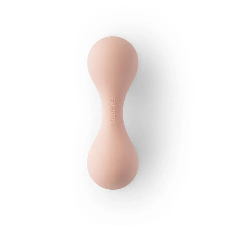 Mushie Silicone Baby Rattle Toy BLUSH