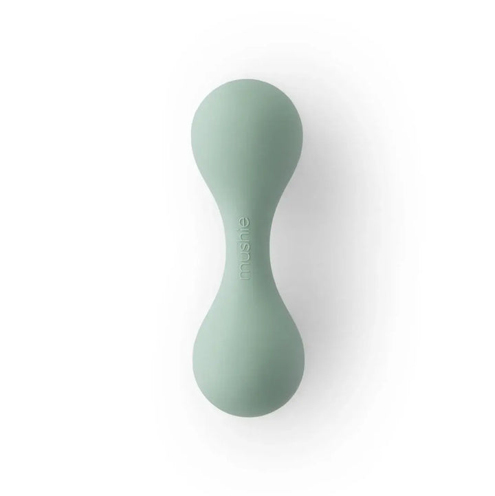 Mushie Silicone Baby Rattle Toy CAMBRIDGE BLUE