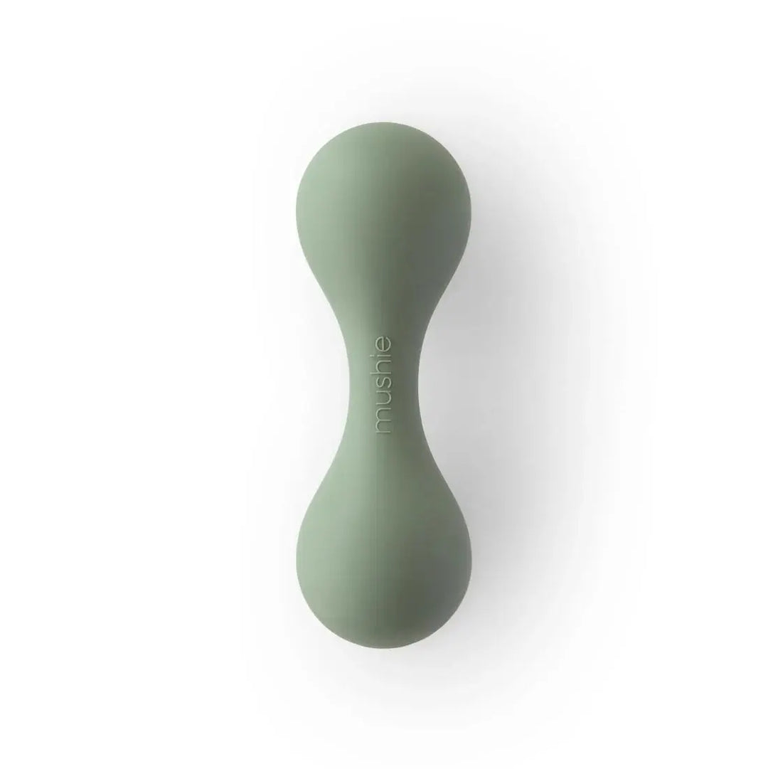 Mushie Silicone Baby Rattle Toy DRIED THYME