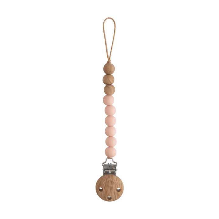 Mushie Pacifier Clip Eva BLUSH