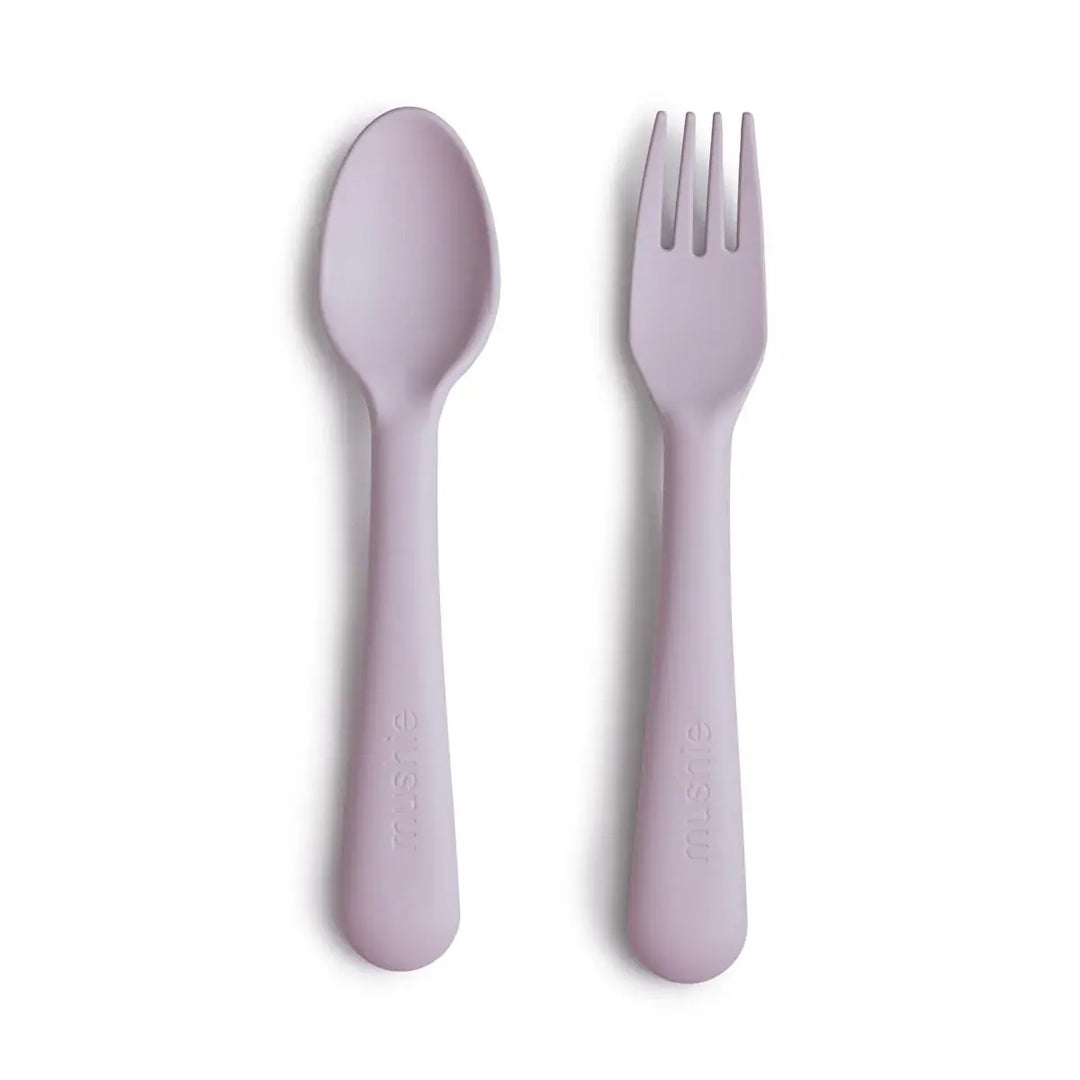 Mushie Fork & Spoon SOFT LILAC