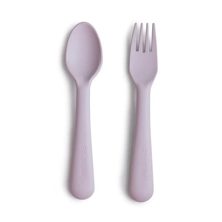 Mushie Fork & Spoon SOFT LILAC