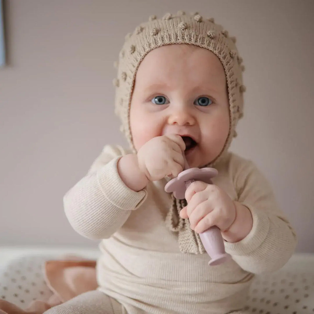 Mushie Training Toothbrush BLUSH
