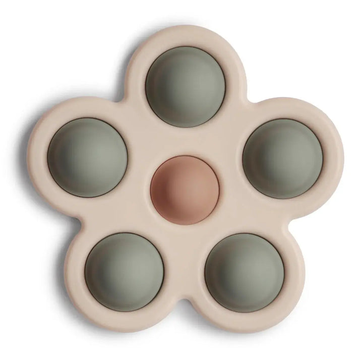 Mushie Flower Press Toy DRIED THYME/NATURAL/SHIFTING SAND