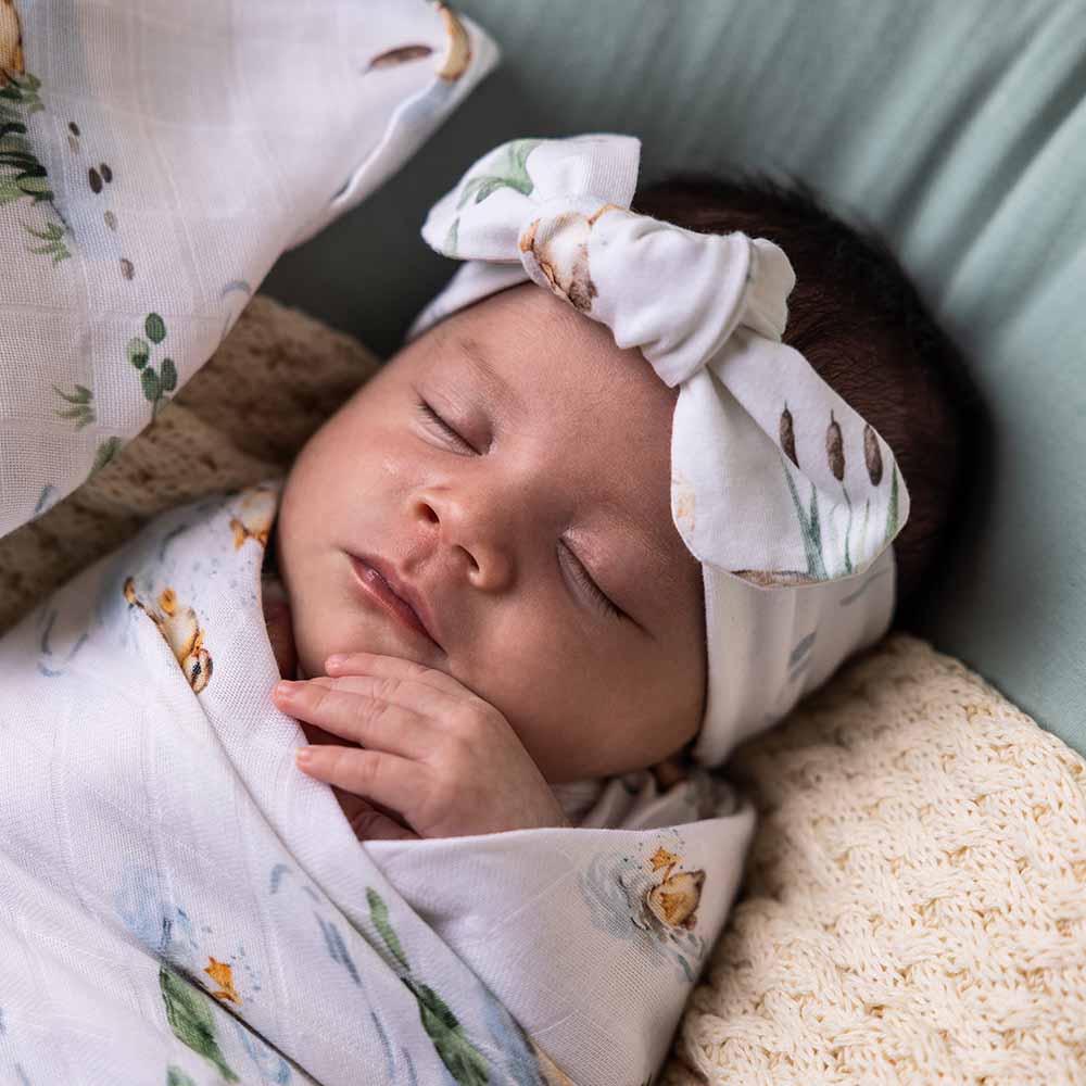 Organic Muslin Wrap - Duck Pond