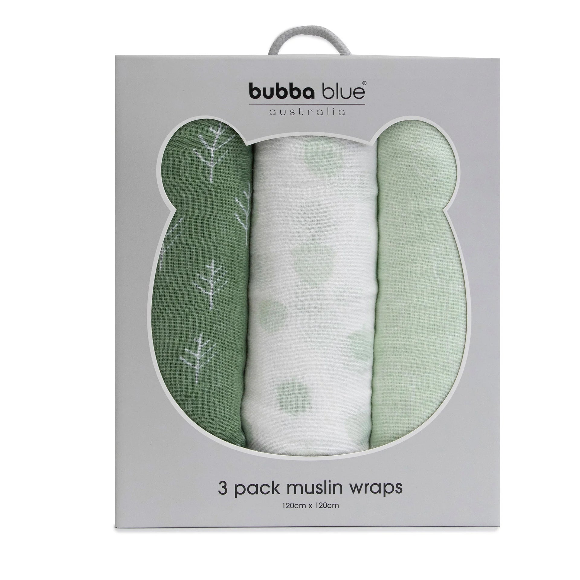 Bubba Blue Nordic 3pk Muslin Wraps Avocado/Forest – Whole Bubs
