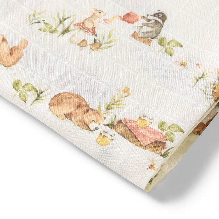 Organic Muslin Wrap - Bears