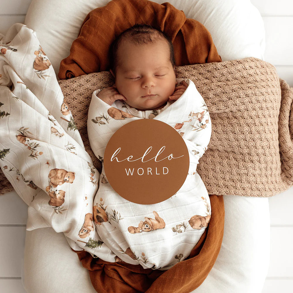 Organic Muslin Wrap - Bears