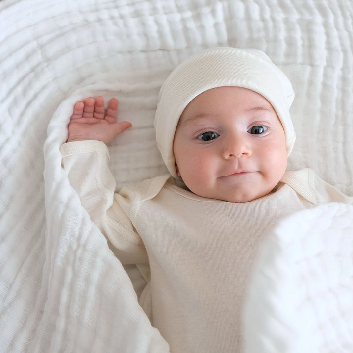 Fibre For Good Organic Cotton Baby Muslin Wrap - White