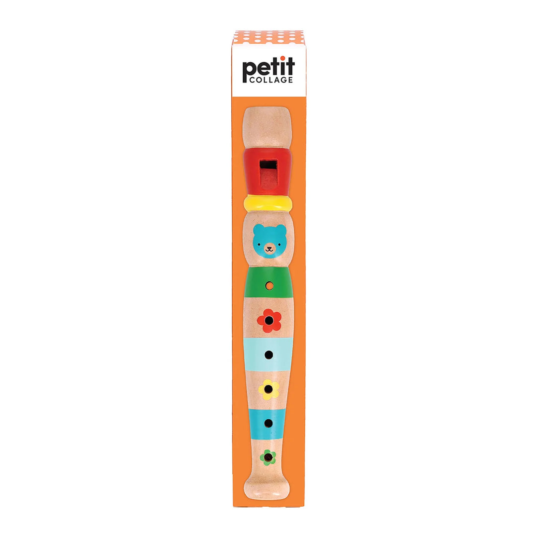 Petit Collage Playful Tunes Wooden Recorder (Multi-Coloured)