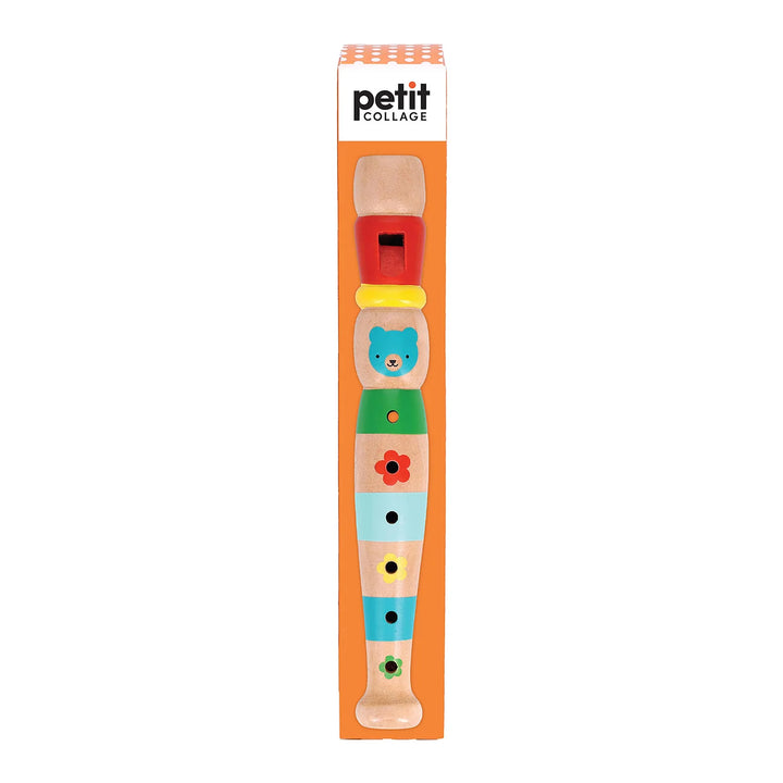 Petit Collage Playful Tunes Wooden Recorder (Multi-Coloured)