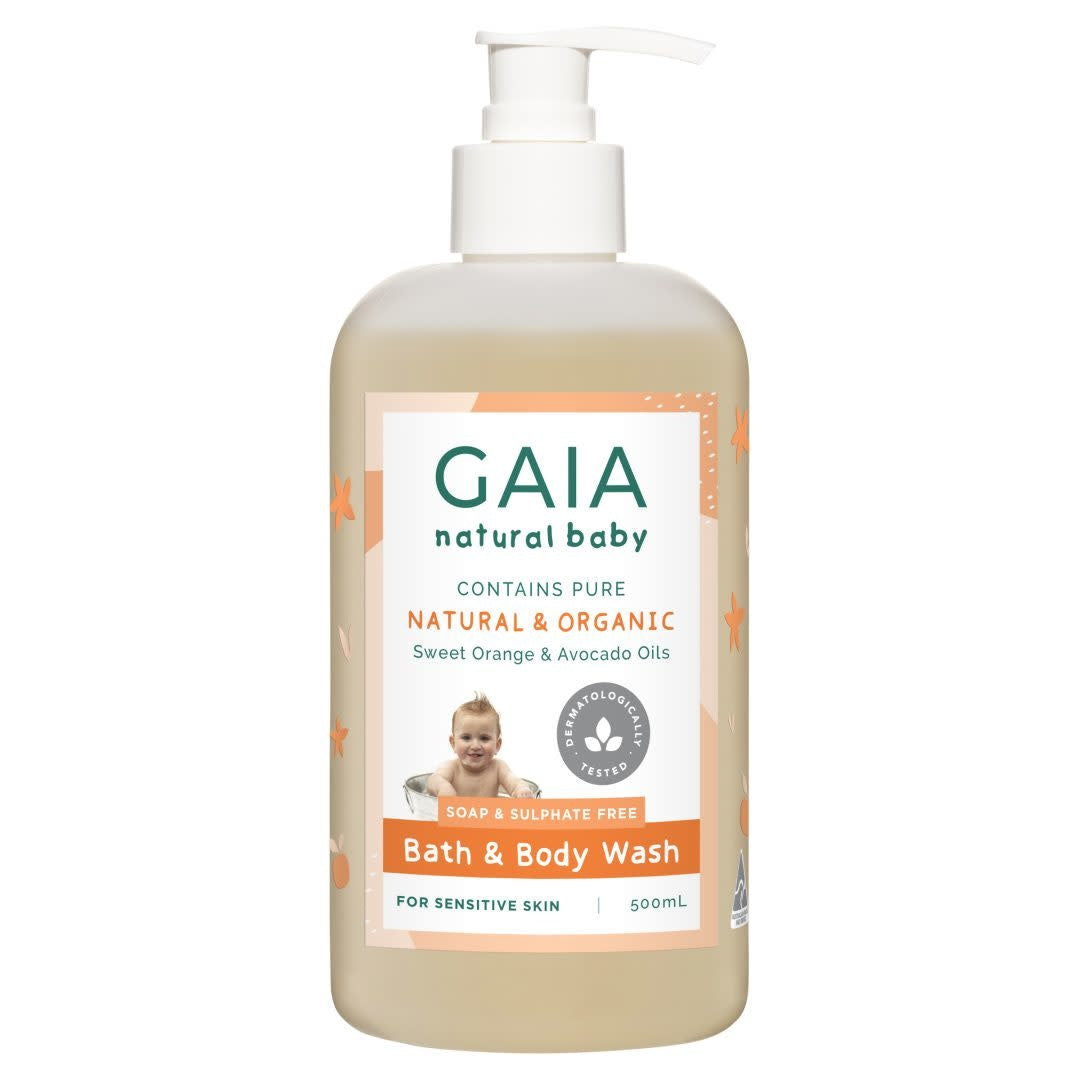 Gaia Natural Baby Bath & Body Wash 500ml