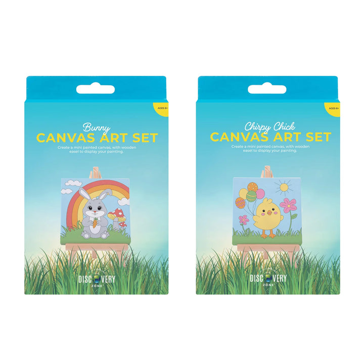 Discovery Zone Canvas Art Set - Chicks & Bunnies Assorted