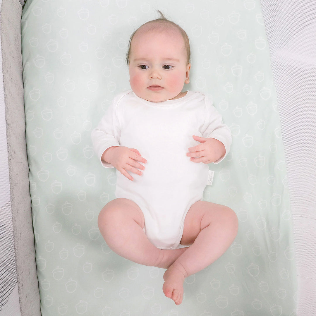 Bubba Blue Nordic 2pk Jersey Co-sleeper Fitted Sheets Avocado/Forest